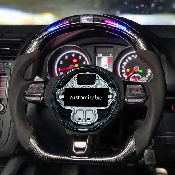 Volant carbone méplat pour Volkswagen Golf 5 R32, GTI et ED30