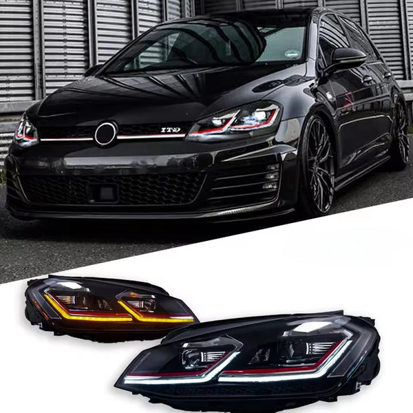 Phares LED DRL avec clignotant dynamique – Volkswagen Golf 7 Mk7, 2013-2017