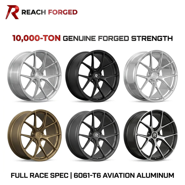 Jantes forgées Reach monobloc bleu bicolore, 20 pouces 5x112 pour Audi C7 RS7