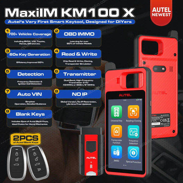 Autel MaxiIM KM100 kit IKYCL004AL Chrysler Key KM100X automobile IKEY X programmation Altar OBD2 scanner outil de diagnostic 