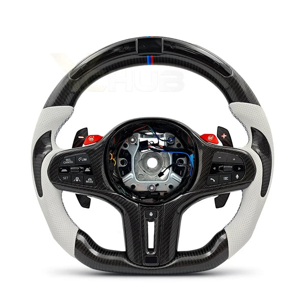 Volant carbone chauffant à vibration et écran LED pour BMW X3M, X5M et Série M