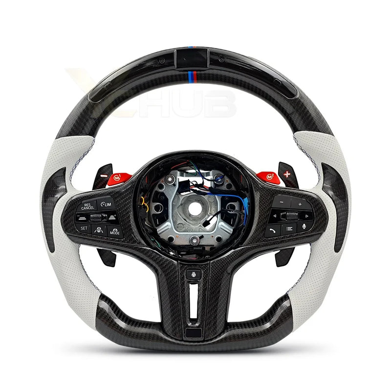 Volant carbone chauffant à vibration et écran LED pour BMW X3M, X5M et Série M — Éclairage | OURANE