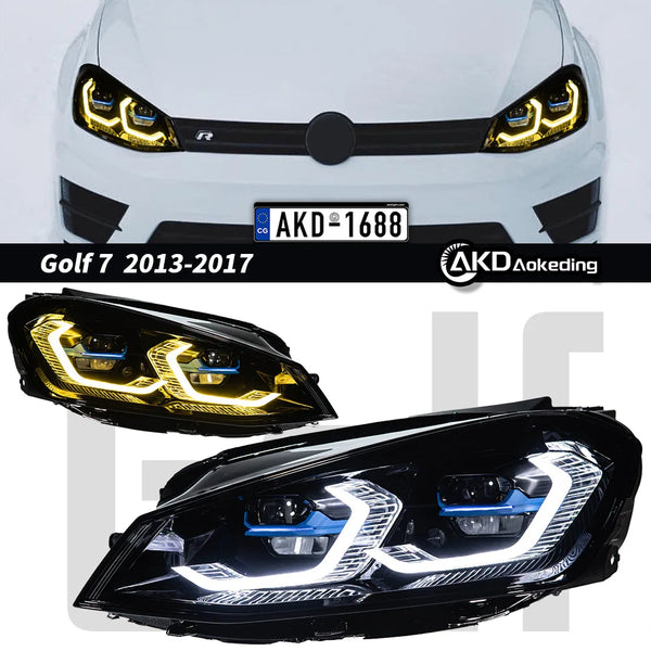 Phares LED projecteur haute puissance BBA, clignotant dynamique et DRL – Volkswagen Golf 7, 2013-2017