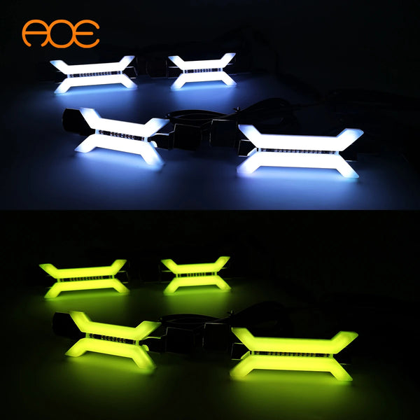 Kit 4 Feux de Jour LED RGB Chasing Pilotable par Application – Universel