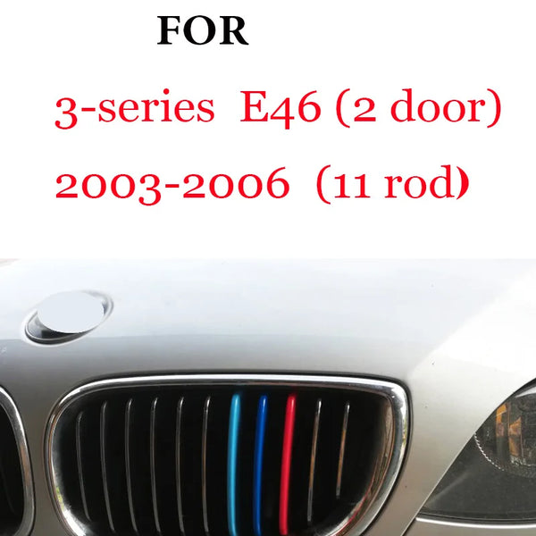 Bandes de garniture de calandre avant, 3 pièces, pour BMW série 1 2 3 4 5 6 7 8 X1 X2 X3 X4 X5 X6 X7 Z4 E46 E90 F30 E60 E81 F