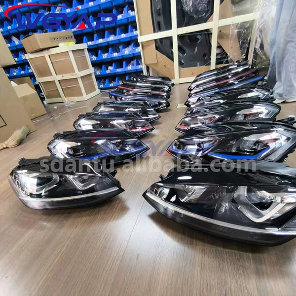Phares LED haut de gamme WGYAP, remplacement halogène – Volkswagen Golf Mk7/Mk8, 7.5 GTE/GTI, R-Line