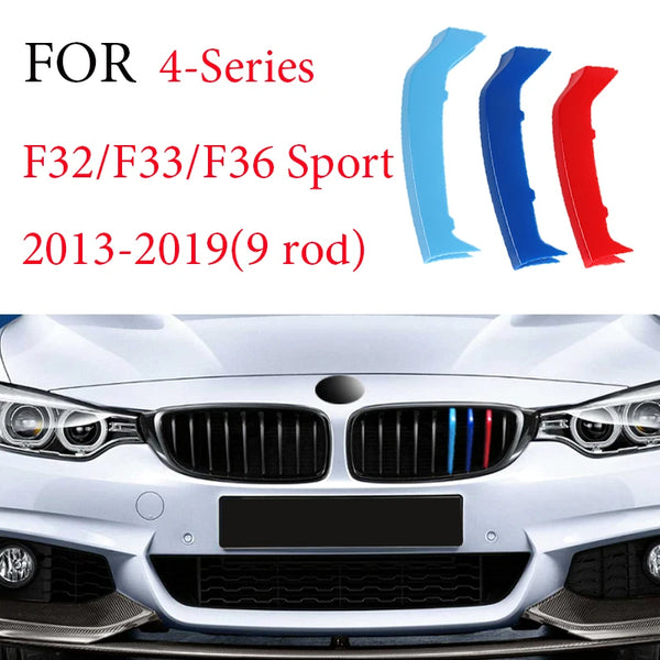 Bandes de garniture de calandre avant, 3 pièces, pour BMW série 1 2 3 4 5 6 7 8 X1 X2 X3 X4 X5 X6 X7 Z4 E46 E90 F30 E60 E81 F