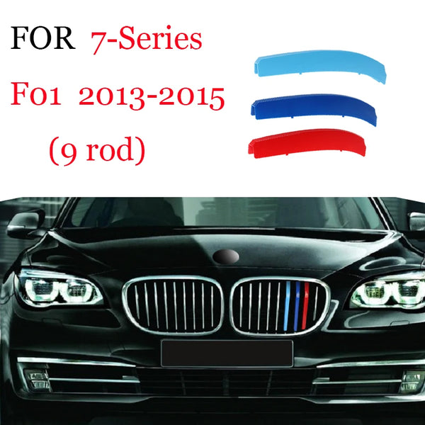 Bandes de garniture de calandre avant, 3 pièces, pour BMW série 1 2 3 4 5 6 7 8 X1 X2 X3 X4 X5 X6 X7 Z4 E46 E90 F30 E60 E81 F