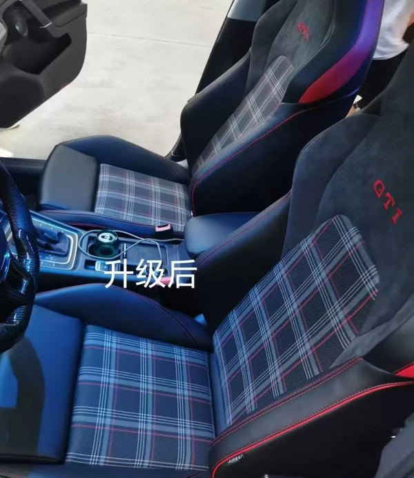 Sièges baquets carbone motif Pepita pour Golf GTI et R