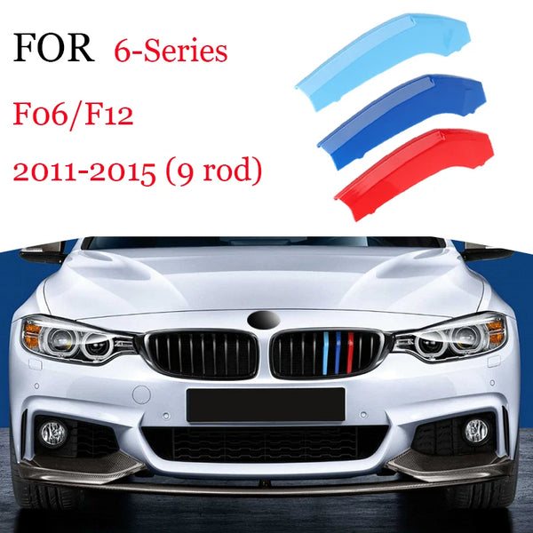 Bandes de garniture de calandre avant, 3 pièces, pour BMW série 1 2 3 4 5 6 7 8 X1 X2 X3 X4 X5 X6 X7 Z4 E46 E90 F30 E60 E81 F