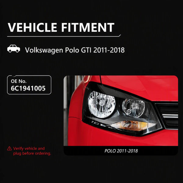 Phares LED lentille double L avec feux de jour, ampoule H7 12V – Volkswagen Polo GTI 2011-2018
