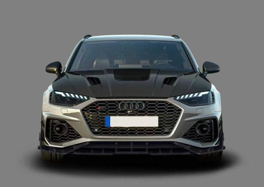 Kit Carrosserie Carbone Style Aulen pour Audi RS4 – Canards, Bas de Caisse, Lip, Diffuseur, Aileron – Carrosserie & aérodynamique | OURANE.COM