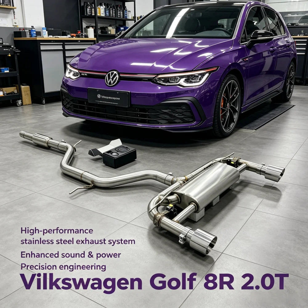 Ligne d’échappement à valves inox Golf 7 R et 7.5 R 2.0T