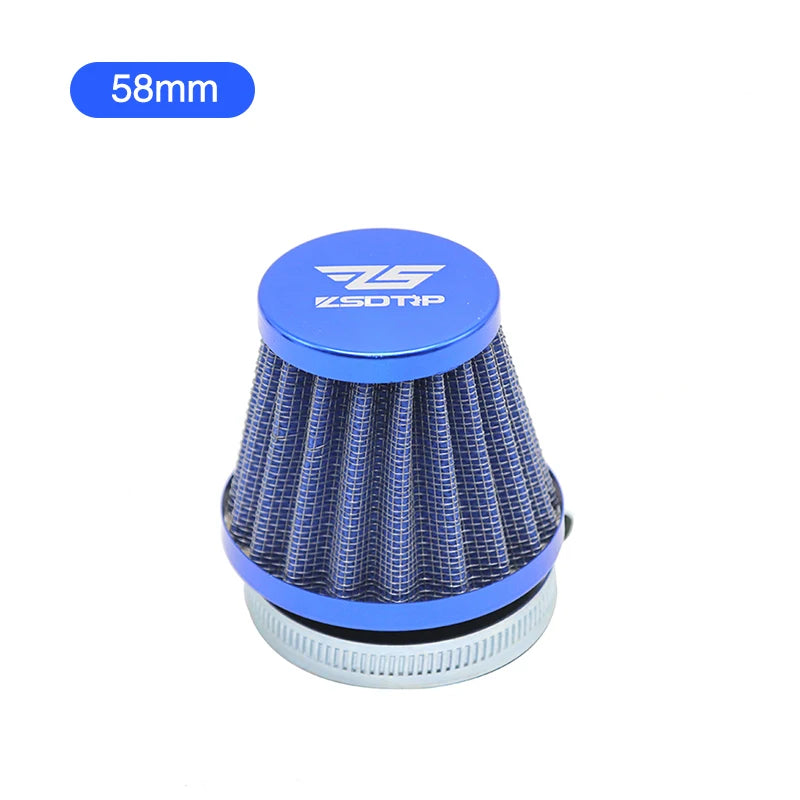 ZSDTRP Universel Moto Carburetor Clamp-On Filtre à Air 35mm 38mm 42mm 45mm 50mm 55mm 58mm Inlet Tapered Cleaner – Admission &