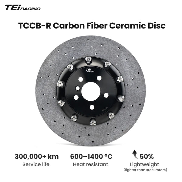 TEI S-X10 10 Piston Carbon Ceramic Big Brake kit 400mm 420mm 440mm Rotor pour tesla model s plaid – Version 2 - OURANE.COM