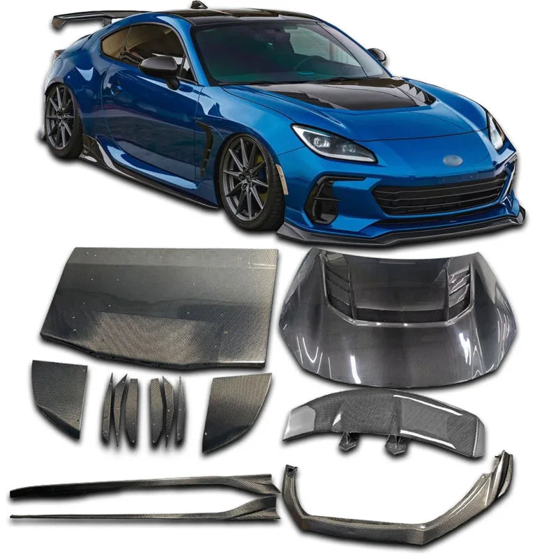 Pièces de carrosserie en fibre de carbone pour Subaru BRZ et Toyota GR86