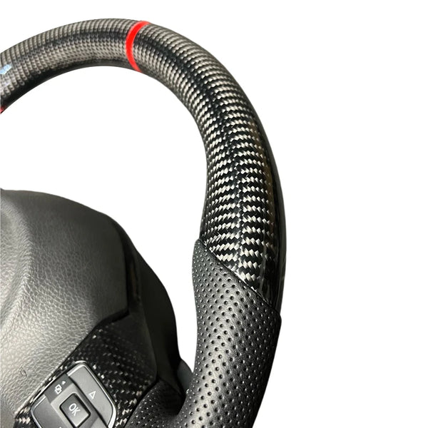 Kit d’habillage carbone brillant pour volant Volkswagen Golf MK5 à MK7