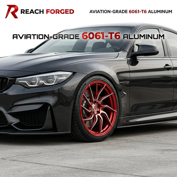 Jantes forgées Split Ten Spoke rouge bonbon, 20 pouces 5x112 pour BMW F80 M3