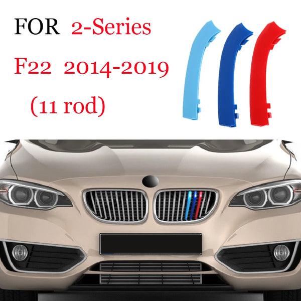 Bandes de garniture de calandre avant, 3 pièces, pour BMW série 1 2 3 4 5 6 7 8 X1 X2 X3 X4 X5 X6 X7 Z4 E46 E90 F30 E60 E81 F