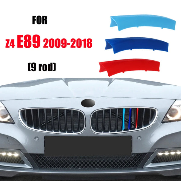 Bandes de garniture de calandre avant, 3 pièces, pour BMW série 1 2 3 4 5 6 7 8 X1 X2 X3 X4 X5 X6 X7 Z4 E46 E90 F30 E60 E81 F