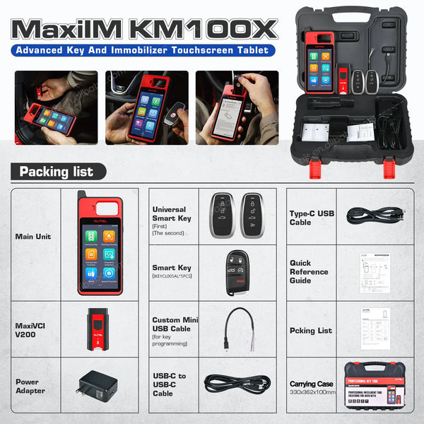 Autel MaxiIM KM100 kit IKYCL004AL Chrysler Key KM100X automobile IKEY X programmation Altar OBD2 scanner outil de diagnostic 