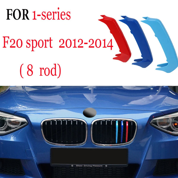 Bandes de garniture de calandre avant, 3 pièces, pour BMW série 1 2 3 4 5 6 7 8 X1 X2 X3 X4 X5 X6 X7 Z4 E46 E90 F30 E60 E81 F