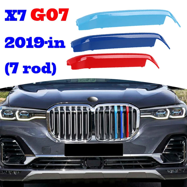Bandes de garniture de calandre avant, 3 pièces, pour BMW série 1 2 3 4 5 6 7 8 X1 X2 X3 X4 X5 X6 X7 Z4 E46 E90 F30 E60 E81 F