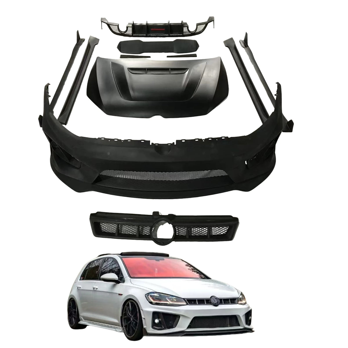 Kit Carrosserie Large Style Robot pour VW Golf 7.5 (2018-2022) – Carrosserie & aérodynamique | OURANE.COM