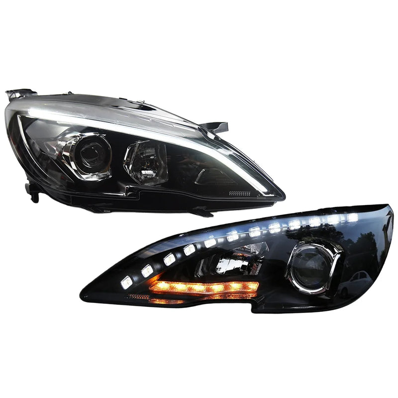 Phares avant Bi-LED à clignotants dynamiques pour Peugeot 308 et 408 (2014–2019)