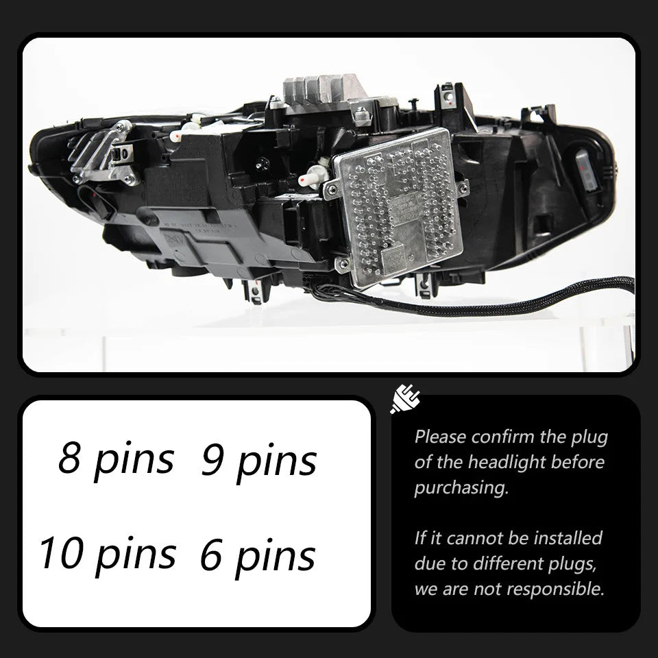 Phares LED DRL WLJ style IKON V2, 6000K blanc/jaune/ambre/rouge – BMW Série 4 F32/F33/F36/F80/F82/F8X, M3/M4