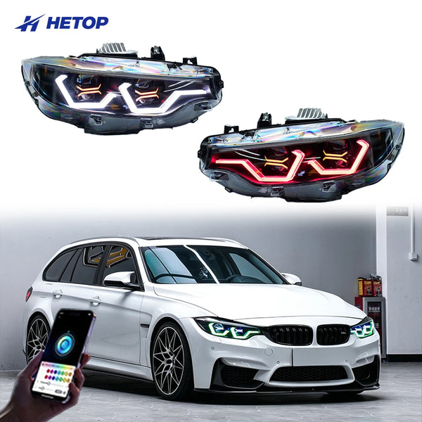 Phares LED DRL RGB HETOP style OSS – BMW Série 4 F32, M3 F80, M4 F82, 2012-2022