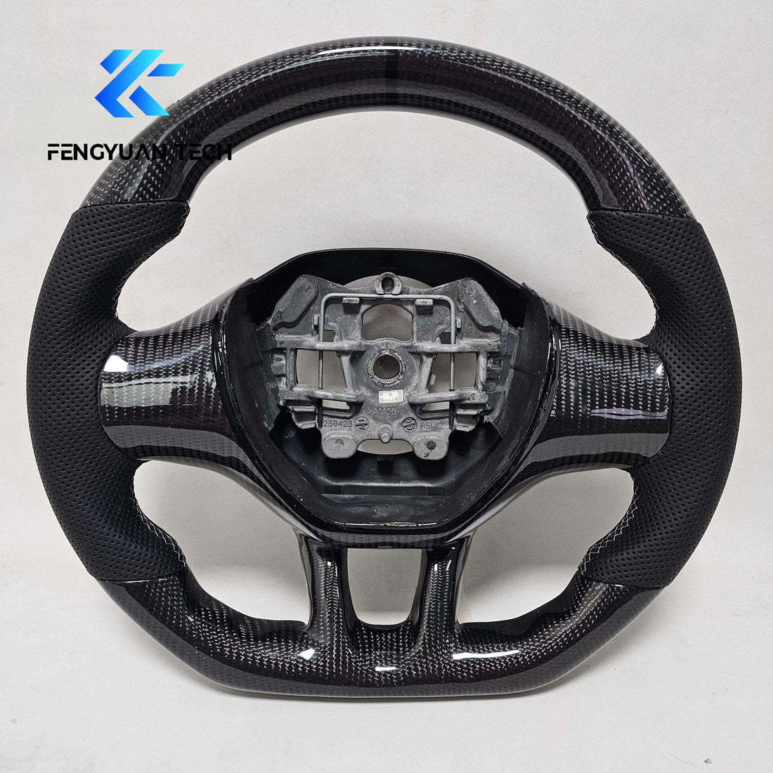 Volant sport en cuir chauffant et carbone forgé avec LED pour Peugeot RCZ, 206, 207, 208, 308, 408 et 508