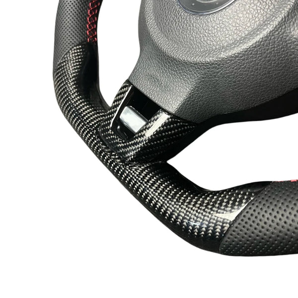 Kit d’habillage carbone brillant pour volant Volkswagen Golf MK5 à MK7