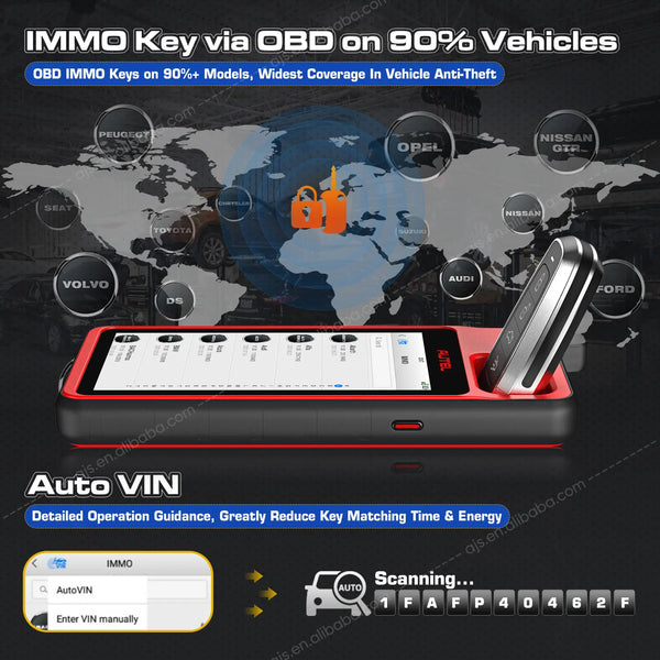 Autel MaxiIM KM100 kit IKYCL004AL Chrysler Key KM100X automobile IKEY X programmation Altar OBD2 scanner outil de diagnostic 