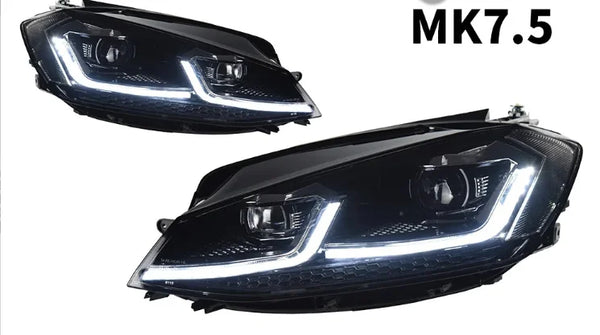 Phares LED avec feux de jour et clignotant – Volkswagen Golf 7.5, 2018-2020