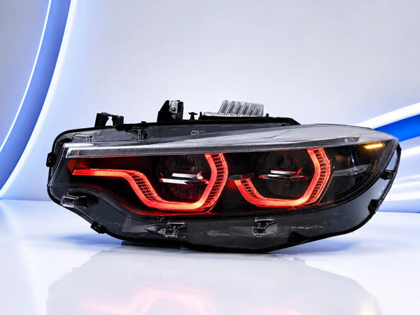 Phares LED DRL WLJ style IKON V2, 6000K blanc/jaune/ambre/rouge – BMW Série 4 F32/F33/F36/F80/F82/F8X, M3/M4