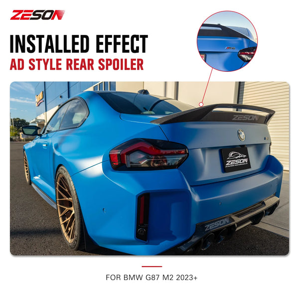 Becquet arrière carbone style AD pour BMW M2 G87 — vue 2