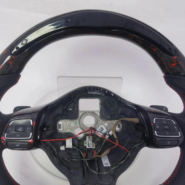 Volant carbone méplat pour Volkswagen Golf 5 R32, GTI et ED30