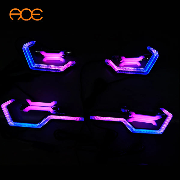 Kit 4 Feux de Jour LED RGB Chasing Pilotable par Application – Universel