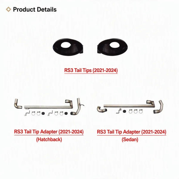 Kit Carrosserie Complet Style RS3 – Audi A3 8Y 2021-2024