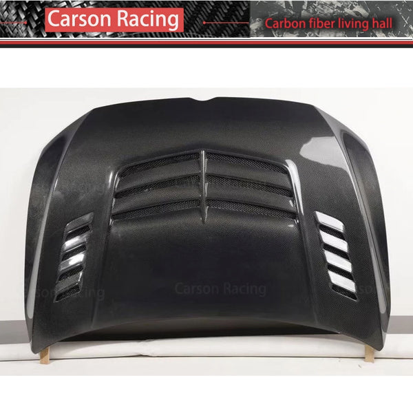 Capot carbone style V Volkswagen Golf 8 GTI/R, 2020–2024 — vue 4