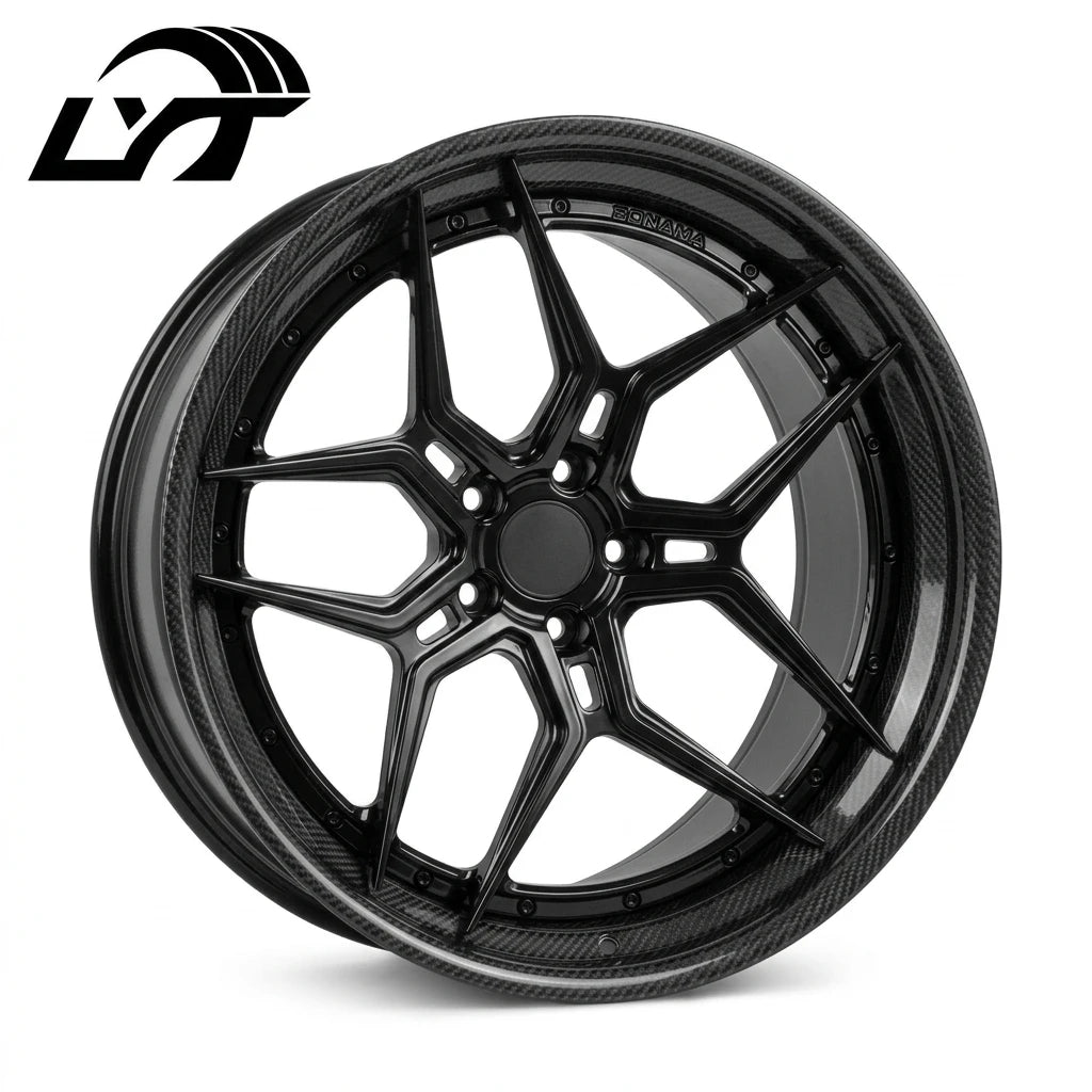 LYT personnalisé Forged fibre de carbone Lip fortement concave léger personnalisé Alloy Rims 18 19 20 21 22 pouces performance automobile Wheels – Version 2