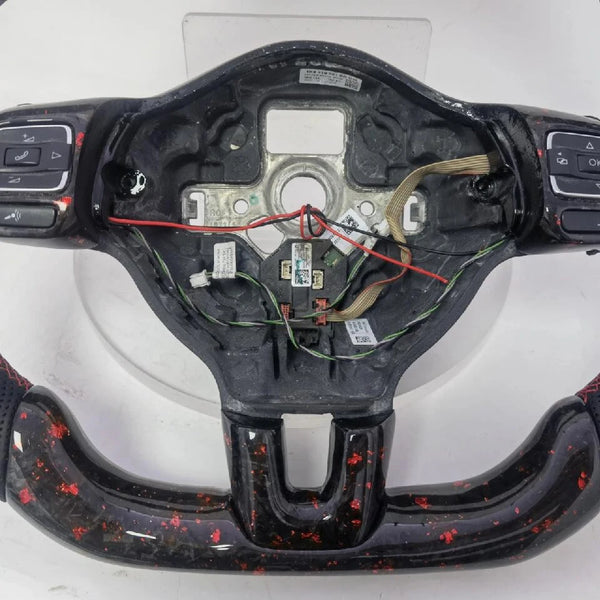 Volant carbone méplat pour Volkswagen Golf 5 R32, GTI et ED30