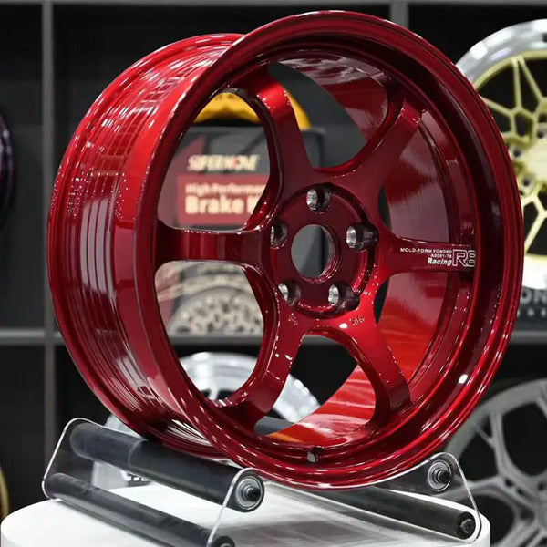 Jantes forgées GT Advan Racing R6 rouge ou bleu, multi-entraxe