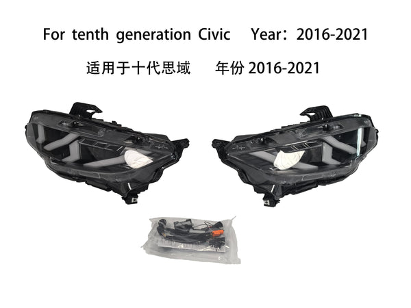 Phares LED arc-en-ciel à défilement, pilotables par application – Honda Civic 10e génération 2016-2021