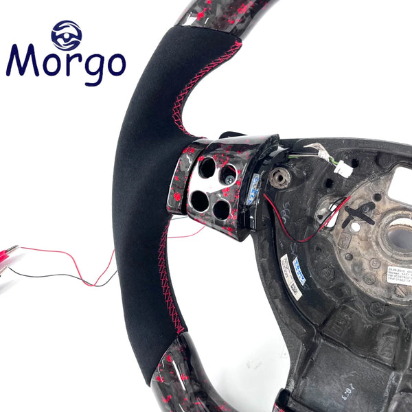 Volant carbone forgé cuir avec écran LED pour Volkswagen Golf 5 GTI