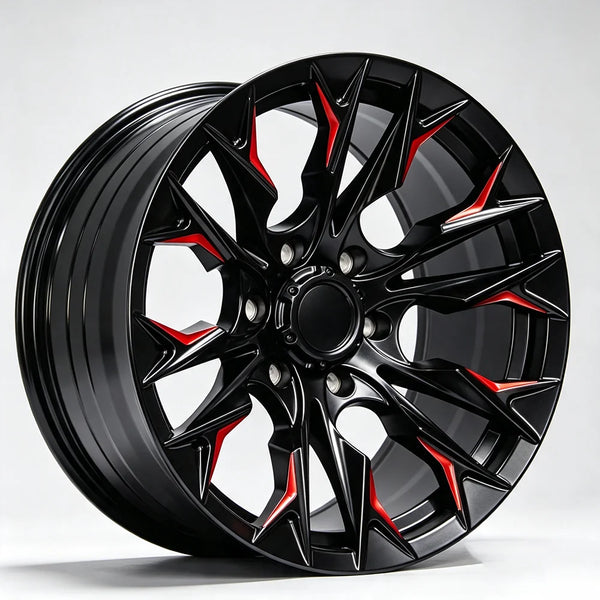 New Hot Sales NEXUS RIM Gloss Black Red Accent Sport Alloy Wheel Rims 18-22 Inch 5x114.3 6x139.7 Fit Honda Toyota Ford S