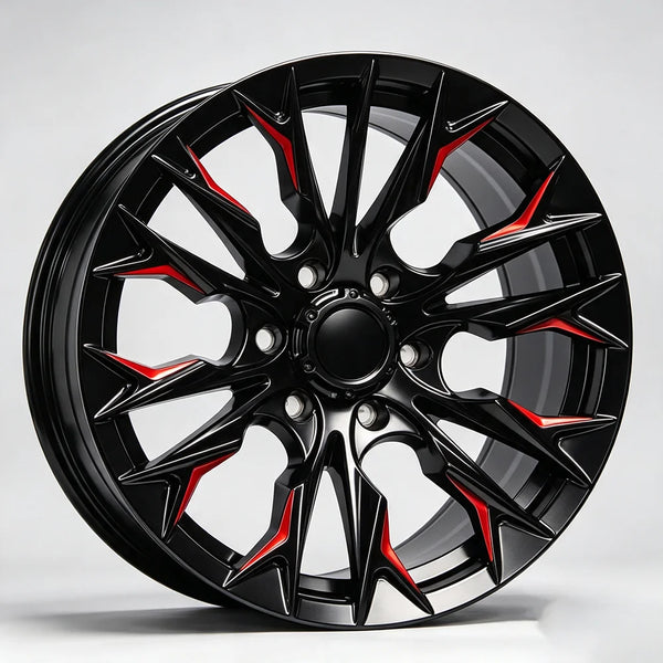 New Hot Sales NEXUS RIM Gloss Black Red Accent Sport Alloy Wheel Rims 18-22 Inch 5x114.3 6x139.7 Fit Honda Toyota Ford S