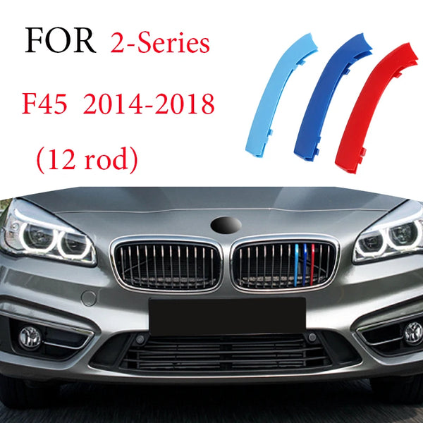 Bandes de garniture de calandre avant, 3 pièces, pour BMW série 1 2 3 4 5 6 7 8 X1 X2 X3 X4 X5 X6 X7 Z4 E46 E90 F30 E60 E81 F