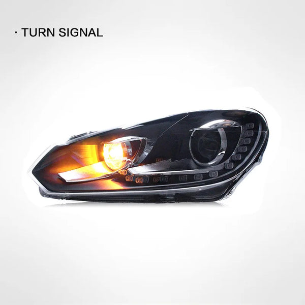 Phares LED design R20 avec feux de jour, lampe xenon – Volkswagen Golf 6 GTI, 2009-2012